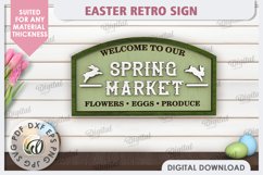 Easter Retro Signs Laser Cut Bundle. Easter Decor SVG Product Image 7