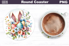 Ears Round Coaster | Bunny Ears Coaster Product Image 1