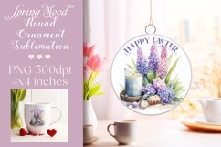 Easter Round Ornament Sublimation |PNG Product Image 1