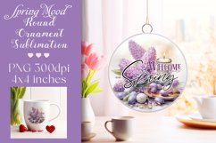 Easter Round Ornament Sublimation |PNG Product Image 1