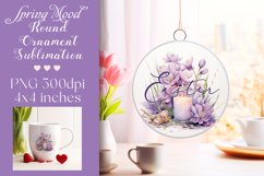 Easter Round Ornament Sublimation |PNG Product Image 1