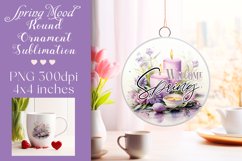 Easter Round Ornament Sublimation |PNG Product Image 1