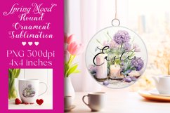 Easter Round Ornament Sublimation |PNG Product Image 1