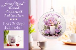 Easter Round Ornament Sublimation |PNG Product Image 1