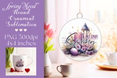 Easter Round Ornament Sublimation |PNG Product Image 1