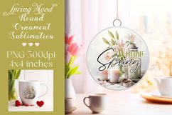 Easter Round Ornament Sublimation |PNG Product Image 1