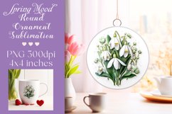 Easter Round Ornament Sublimation |PNG Product Image 1