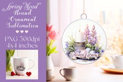 Easter Round Ornament Sublimation |PNG Product Image 1