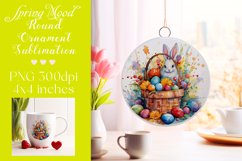Easter Round Ornament Sublimation |PNG Product Image 1