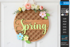 Easter Round Signs Laser Cut Bundle | Wall Spring Signs SVG Product Image 2