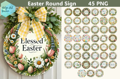 Spring Easter Round Sign Bundle Product Image 1