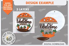 Spring Round Sign SVG. Easter Round Sign Laser Cut Product Image 2