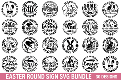Easter Round Sign SVG Bundle - Easter Round Sign Design ,Eas Product Image 1