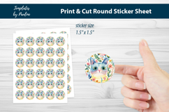 Easter Print and Cut Sticker Sheet, Digital Sticker Bundle Product Image 8