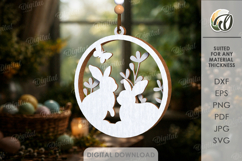 Easter Round Signs Bundle Laser Cut. Wall Decor SVG Product Image 10