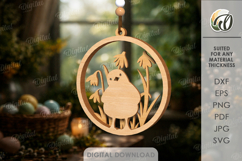 Easter Round Signs Bundle Laser Cut. Wall Decor SVG Product Image 12