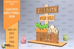 Easter&#039;s Directional Signs SVG Bundle. 3D Signs Laser Cut Product Image 3