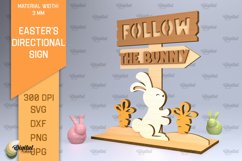 Easter&#039;s Directional Signs SVG Bundle. 3D Signs Laser Cut Product Image 5