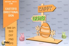 Easter&#039;s Directional Signs SVG Bundle. 3D Signs Laser Cut Product Image 7