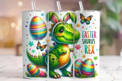 Easter Saurus Rex Tumbler Wrap, Easter Dinosaur Tumbler Wrap Product Image 1