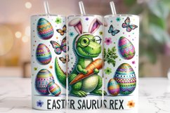 Easter Saurus Rex Tumbler Wrap, Easter Dinosaur Tumbler Wrap Product Image 1