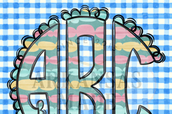 Easter Monogram, Round Scallop Full Alpha Product Image 2