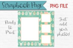 Easter Scrapbook Page Easter Egg Pattern Photo Frame