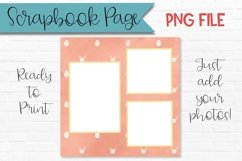 Easter Scrapbook Page Pink Bunny Pattern Photo Frame