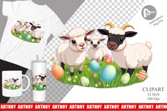 Easter Sheep Clipart Product Image 1