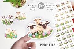 Easter Sheep Sticker Product Image 1
