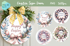 Spring Easter Round Sign Product Image 1