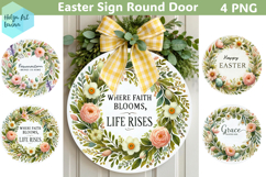Spring Easter Round Sign Product Image 1