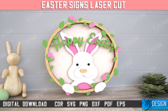 Easter Round Sign | Happy Easter | Easter Design |Home Décor Product Image 1