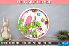 Easter Round Sign | Happy Easter | Easter Design |Home Décor Product Image 1
