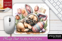 Easter Dog Mouse Pad Sublimation - Cute Puppy Mousepad PNG Product Image 1