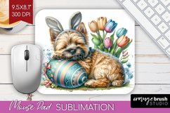 Easter Dog Mouse Pad Sublimation - Cute Puppy Mousepad PNG Product Image 1