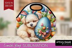 Easter Dog Lunch Bag - Cute Puppy Lunch Bug PNG Sublimation Product Image 1