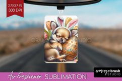 Easter Dog Air Freshener PNG - Cute Puppy PNG Sublimation Product Image 1