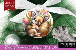 Easter Dog Ornament PNG - Cute Puppy PNG Sublimation Product Image 1