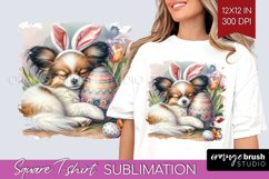 Easter Dog Square Tshirt Background - Cute Puppy PNG Product Image 1