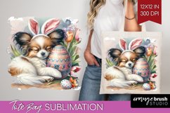 Easter Dog Tote Bag - Cute Puppy Tote Bag PNG Sublimation Product Image 1