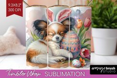 Easter Dog Tumbler Wrap - Cute Puppy Tumbler PNG Sublimation Product Image 1