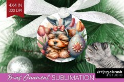 Easter Dog Ornament PNG - Cute Puppy PNG Sublimation Product Image 1
