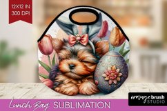 Easter Dog Lunch Bag - Cute Puppy Lunch Bug PNG Sublimation Product Image 1