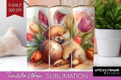 Easter Dog Tumbler Wrap - Cute Puppy Tumbler PNG Sublimation Product Image 1