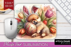 Easter Dog Mouse Pad Sublimation - Cute Puppy Mousepad PNG Product Image 1