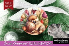 Easter Dog Ornament PNG - Cute Puppy PNG Sublimation Product Image 1