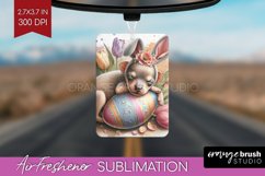 Easter Dog Air Freshener PNG - Cute Puppy PNG Sublimation Product Image 1
