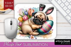 Easter Dog Mouse Pad Sublimation - Cute Puppy Mousepad PNG Product Image 1