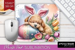 Easter Dog Mouse Pad Sublimation - Cute Puppy Mousepad PNG Product Image 1